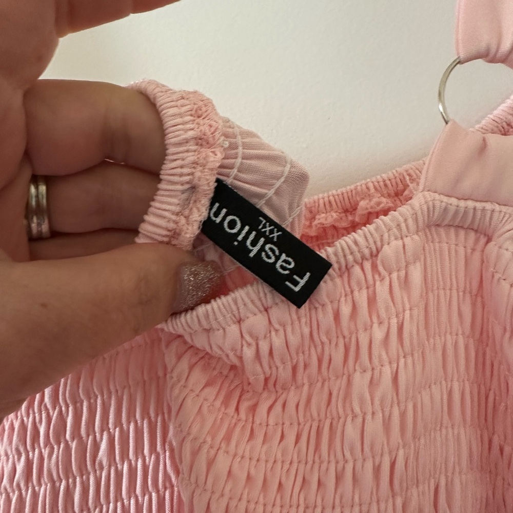Pink Tiered Tulle Maxi Dress - Picture 5 of 5